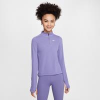 Nike Girls' Dri-FIT Long-Sleeve 1/4-Zip Top - Purple - Polyester