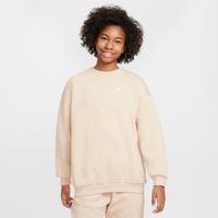 Nike Sportswear Club Fleece Older Kids' Oversized Sweatshirt - Brown - Cotton/Polyester