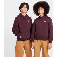 Nike Sportswear Club Fleece Older Kids' Pullover Hoodie - Red - Cotton/Polyester