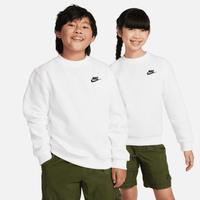 Nike Sportswear Club Fleece Older Kids' Sweatshirt - White - Cotton/Polyester