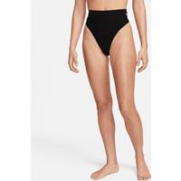 Nike Swim Women's Cut-Out High-Waisted Bikini Bottoms - Black - Nylon/Elastane