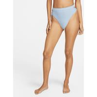 Nike Swim Women's Cut-Out High-Waisted Bikini Bottoms - Blue - Nylon/Elastane