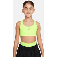 Nike Swoosh Girls' Sports Bra - Yellow - Polyester/Elastane
