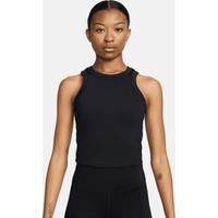 Nike One Fitted Women's Dri-FIT Cropped Tank Top - Black - Polyester/Elastane
