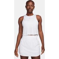 Nike One Classic Women's Dri-FIT Cropped Tank Top - White - Polyester/Elastane