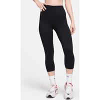 Nike One Women's High-Waisted Crop Leggings - Black - Polyester/Elastane