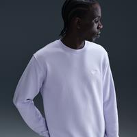 Nike Club Men's Fleece Crew - Purple - Cotton/Polyester