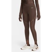Nike Pro Women's Mid-Rise 7/8 Leggings with Pockets - Brown - Polyester/Elastane