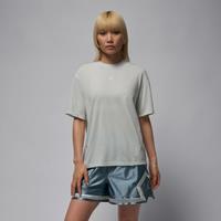 Nike Jordan Sport Women's Diamond Short-Sleeve Top - Grey - Polyester/Cotton/Rayon