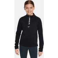Nike Pro Girls' Dri-FIT Long-Sleeve 1/2-Zip Top - Black - Polyester