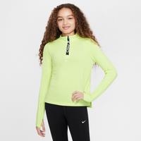 Nike Pro Girls' Dri-FIT Long-Sleeve 1/2-Zip Top - Yellow - Polyester