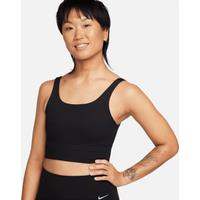 Nike Zenvy Rib Women's Light-Support Non-Padded Longline Sports Bra - Black - Nylon/Elastane