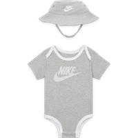 Nike Baby Core Bucket Hat and Bodysuit Set - Grey - Cotton