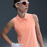 Nike Victory Women's Dri-FIT Sleeveless Polo - Orange - Polyester/Elastane