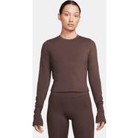 Nike One Fitted Women's Dri-FIT Long-Sleeve Top - Brown - Polyester/Elastane