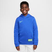 F.C. Barcelona Club Third Older Kids' (Boys') Nike Football Pullover Hoodie - Blue - Cotton/Polyester