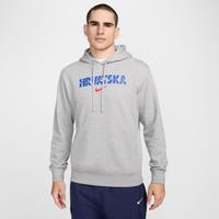 Croatia Club Fleece Men's Nike Football Pullover Hoodie - Grey - Cotton/Polyester