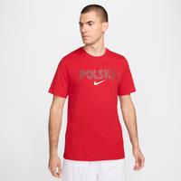 Poland Crest Men's Nike Football T-Shirt - Red - Cotton