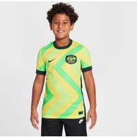 Australia 2025/26 Stadium Home Older Kids' Nike Dri-FIT Football Replica Shirt - Yellow - Polyester