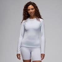 Nike Jordan Sport Women's Long-Sleeve Bodycon Top - Grey - Polyester/Elastane