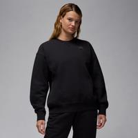 Nike Jordan Flight Fleece Women's Crew-Neck Sweatshirt - Black - Cotton/Polyester