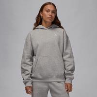 Nike Jordan Brooklyn Fleece Women's Pullover Hoodie - Grey - Cotton/Polyester