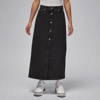 Nike Air Jordan Women's Denim Skirt - Black - Cotton