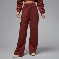 Nike Jordan Flight Fleece Women's Open-Hem Trousers - Brown - Cotton/Polyester