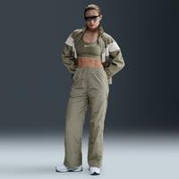 Nike Windrunner Women's High-Waisted Woven Open-Hem Trousers - Green - Nylon