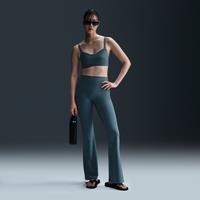 Nike Zenvy Women's High-Waisted Flared Leggings - Blue - Nylon/Elastane