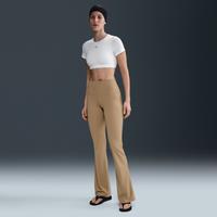 Nike Zenvy Women's High-Waisted Flared Leggings - Brown - Nylon/Elastane
