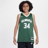 Milwaukee Bucks 2023/24 Icon Edition Older Kids' Nike NBA Swingman Jersey - Green - Polyester