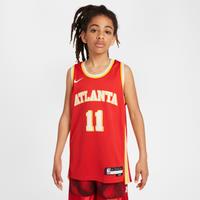 Atlanta Hawks 2023/24 Icon Edition Older Kids' Nike NBA Swingman Jersey - Red - Polyester