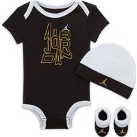 Nike Jordan Holiday Shine 3-Piece Boxed Set Baby 3-Piece Bodysuit Set - Black - Cotton/Polyester