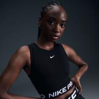 Nike Pro Women's Dri-FIT Cropped Tank Top - Black - Polyester/Elastane