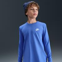 Nike Sportswear Older Kids' Long-Sleeve T-Shirt - Blue - Cotton