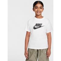 Nike Sportswear Older Kids' (Girls') T-Shirt - White - Cotton