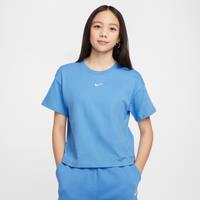Nike Sportswear Essential Older Kids' (Girls') T-Shirt - Blue - Cotton