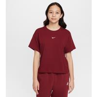 Nike Sportswear Essential Older Kids' (Girls') T-Shirt - Red - Cotton