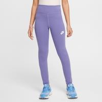 Nike Sportswear Classic Girls' High-Waisted Leggings - Purple - Cotton/Polyester/Elastane