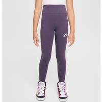 Nike Sportswear Classic Girls' High-Waisted Leggings - Purple - Cotton/Polyester/Elastane