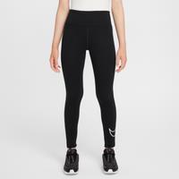 Nike Sportswear Classic Older Kids' (Girls') Leggings - Black - Cotton/Polyester/Elastane