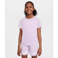 Nike One Fitted Older Kids' (Girls') Dri-FIT Short-Sleeve Top - Purple - Polyester