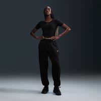 Nike Sportswear Phoenix Fleece Women's High-Waisted Oversized Tracksuit Bottoms - Black - Cotton/Polyester