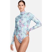 Nike Swim Hydralock Fusion Women's Long-Sleeve One-Piece Swimsuit - Blue - Polyester/Elastane