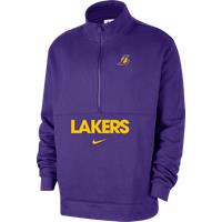 Los Angeles Lakers Club Courtside Men's Nike NBA 1/2-Zip Top - Purple - Cotton/Polyester