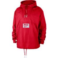 Chicago Bulls Club Courtside Men's Nike NBA Anorak - Red - Nylon