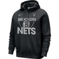 Brooklyn Nets Club Courtside Men's Nike NBA Pullover Hoodie - Black - Cotton/Polyester