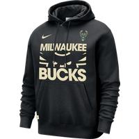 Milwaukee Bucks Club Courtside Men's Nike NBA Pullover Hoodie - Black - Cotton/Polyester