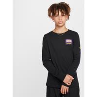 Los Angeles Lakers Essential Older Kids' (Boys') Nike NBA Long-Sleeve T-Shirt - Black - Cotton